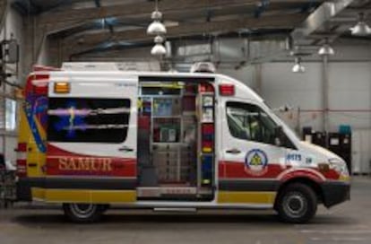 Ambulancia del servicio municipal de Madrid (Samur) en régimen de renting.