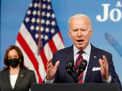 El presidente de EE UU, Joe Biden, pronuncia un discurso económico en la Casa Blanca, el pasado 7 de abril.