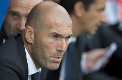 Zidane, en un partido con el Castilla en septiembre pasado.