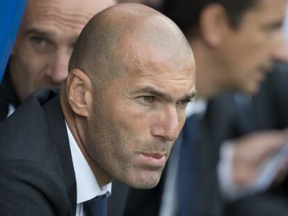 Zidane, en un partido con el Castilla en septiembre pasado.