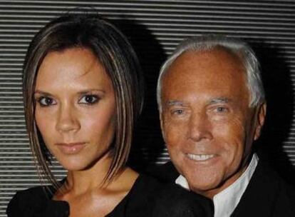 Victoria Beckham y Armani.