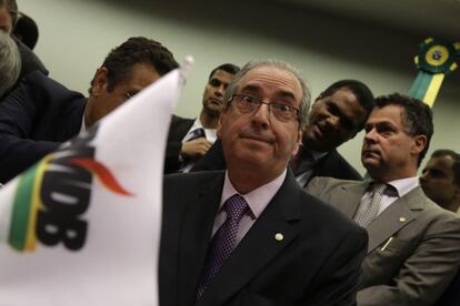 Eduardo Cunha durante una reunión en marzo pasado.