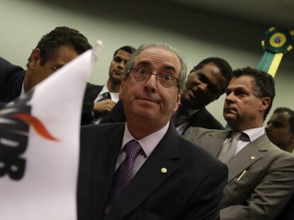 Eduardo Cunha durante una reunión en marzo pasado.