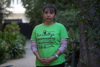 Miriam Suárez, camarera de piso en un hotel de Barcelona, el 29 de enero.