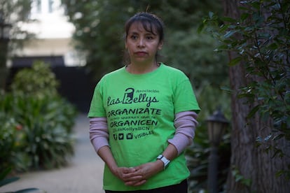 Miriam Suárez, camarera de piso en un hotel de Barcelona, el 29 de enero.