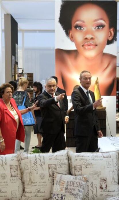 Alberto Fabra, Alberto Catalá y Rita Barberá, en la inauguración de Habitat.