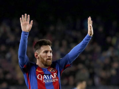Leo Messi al partit contra l&#039;Espanyol.