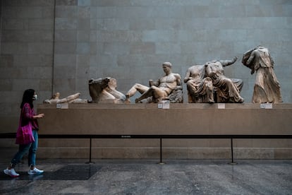 La galería del Partenón en el British Museum en agosto de 2020.