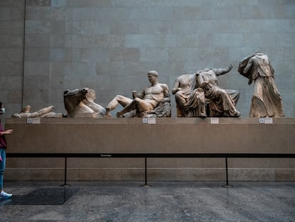 La galería del Partenón en el British Museum en agosto de 2020.
