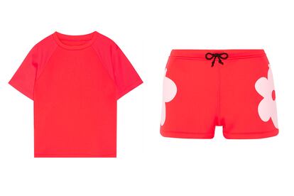 Conjunto de top y shorts de Cynthia Rowley (104 y 111 euros respectivamente). Disponible en Net a porter.