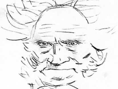 Arthur Schopenhauer visto por Tullio Pericoli.