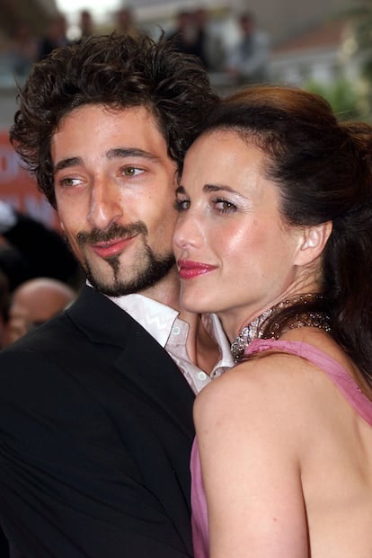 Mucho ha llovido, 12 años, desde que Adrien Brody y Andie MacDowell se hiciesen esta foto.