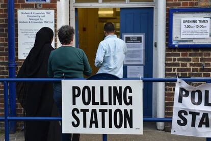 Colegio electoral en el barrio londinense de Camden Town