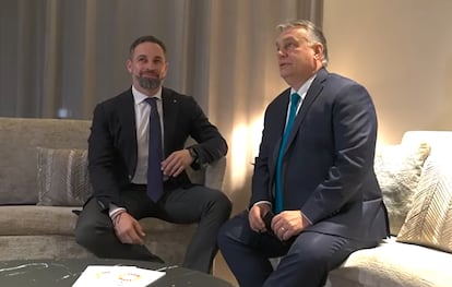 Reunión entre Abascal y Orbán el pasado mes de enero en Madrid.