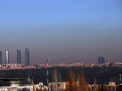 Aspecto que presentaba la contaminaci&oacute;n en Madrid el pasado octubre.