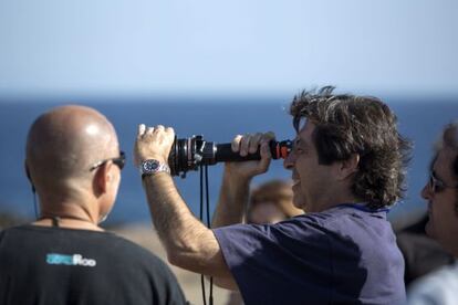 El director Manuel Gómez Pereira, durante el rodaje de 'La ignorancia de la sangre'.