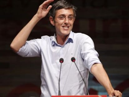 Eduardo Madina en un acto en Asturias, el pasado lunes.