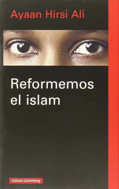 "A juicio de Ayaan Hirsi Ali, la solución de la trama pasa por reconocer algo evidente: aunque no lo compartan, la mayoría de los musulmanes “no están dispuestos a reconocer, y menos a repudiar, la justificación teológica de la intolerancia y de la violencia contenida en sus propios textos religiosos”. También muchos liberales se niegan a ese reconocimiento, único camino para detectar los fundamentos de la violencia en el Corán y los hadices, y como consecuencia proponer su reforma. Hirsi Ali parte de la distinción, ya elaborada en su momento por Mohamed Taha, entre la etapa de predicación de Mahoma en La Meca, y la de su acción política y guerrera en Medina. Los yihadistas de hoy serían herederos directos de “los musulmanes de Medina”. por ANTONIO ELORZA