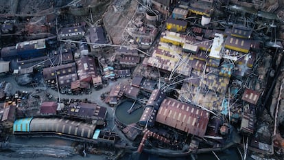 Las instalaciones de la empresa minera Huanuni, en el Departamento de Oruro, el 15 de mayo de 2023.