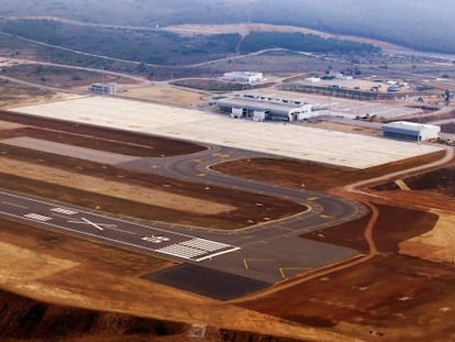 Vista a&eacute;rea del aeropuerto de Vilanova d&rsquo;Alcolea, en Castell&oacute;n. 