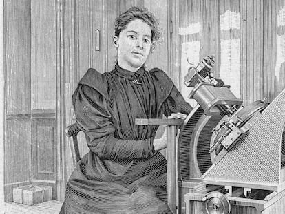 Dorothea Klumpke Roberts, matemática 
y astrónoma, en una ilustración de 1903. 
