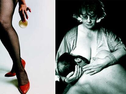 De izquierda a derecha, las fotografías de Jo Spence: 'Libido uprising' (1989), 'Remodelling Photo History: Revisualization' (1982).