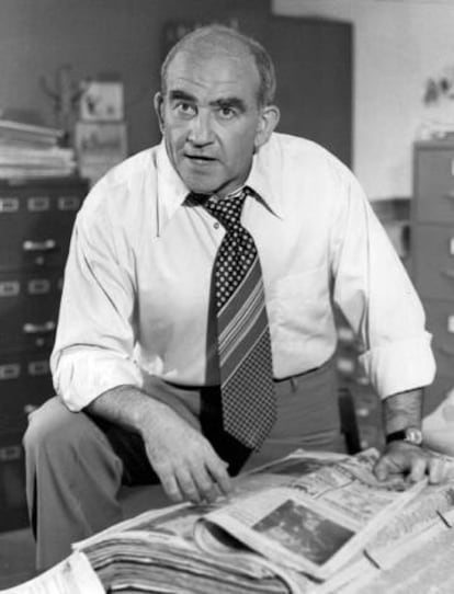 Ed Asner, en un momento de la serie 'Lou Grant'.