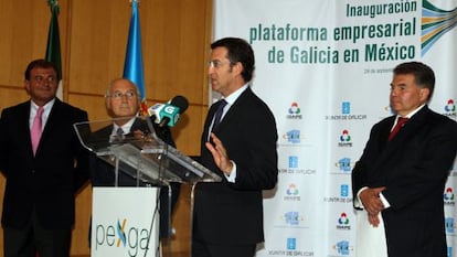 Feijóo, durante la inaguración de la oficina exterior en México en 2011.