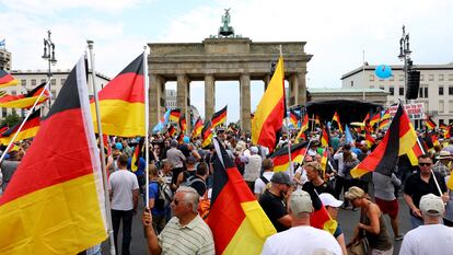 Mitin del partido ultraderechista alemán Alternativa por Alemania (AfD), en Berlín en 2018.