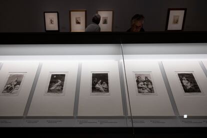 Grabados de Goya en la exposición 'Goya y Munch: Profecías modernas' en Museo Munch en Oslo, el 6 de diciembre de 2023. 