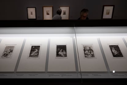 Goya prints in the exhibition 'Goya and Munich: Modern Prophecies' at the Munch Museum in Oslo, December 6, 2023.