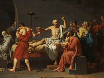 'La muerte de Sócrates' (1787), de Jacques-Louis David, perteneciente a la colección del Metropolitan de Nueva York.