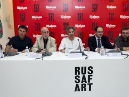 José Saborit, Roman de la calle, Arítístides Rosell, Miguel Cifre y Julio Alonso, en la presentación de Russafart