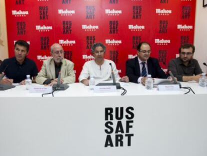 José Saborit, Roman de la calle, Arítístides Rosell, Miguel Cifre y Julio Alonso, en la presentación de Russafart