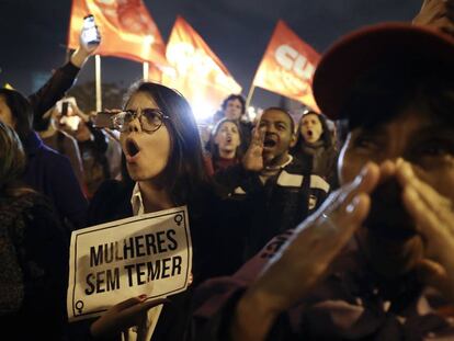 Manifestación en Brasil contra el presidente Temer.