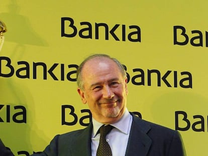 Rodrigo Rato, en el estreno en Bolsa de Bankia. 