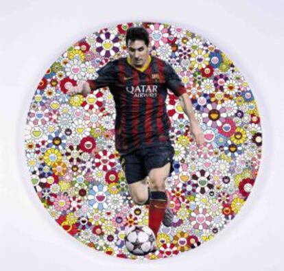 'Lionel Messi and a Universe of Flowers' (2014).