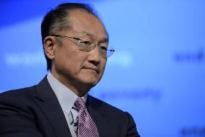 El presidente del Banco Mundial (BM), Jim Yong Kim durante la Asamblea anual de dicha entidad celebrado en Washington, Estados Unidos, este martes 8 de octubre de 2013.