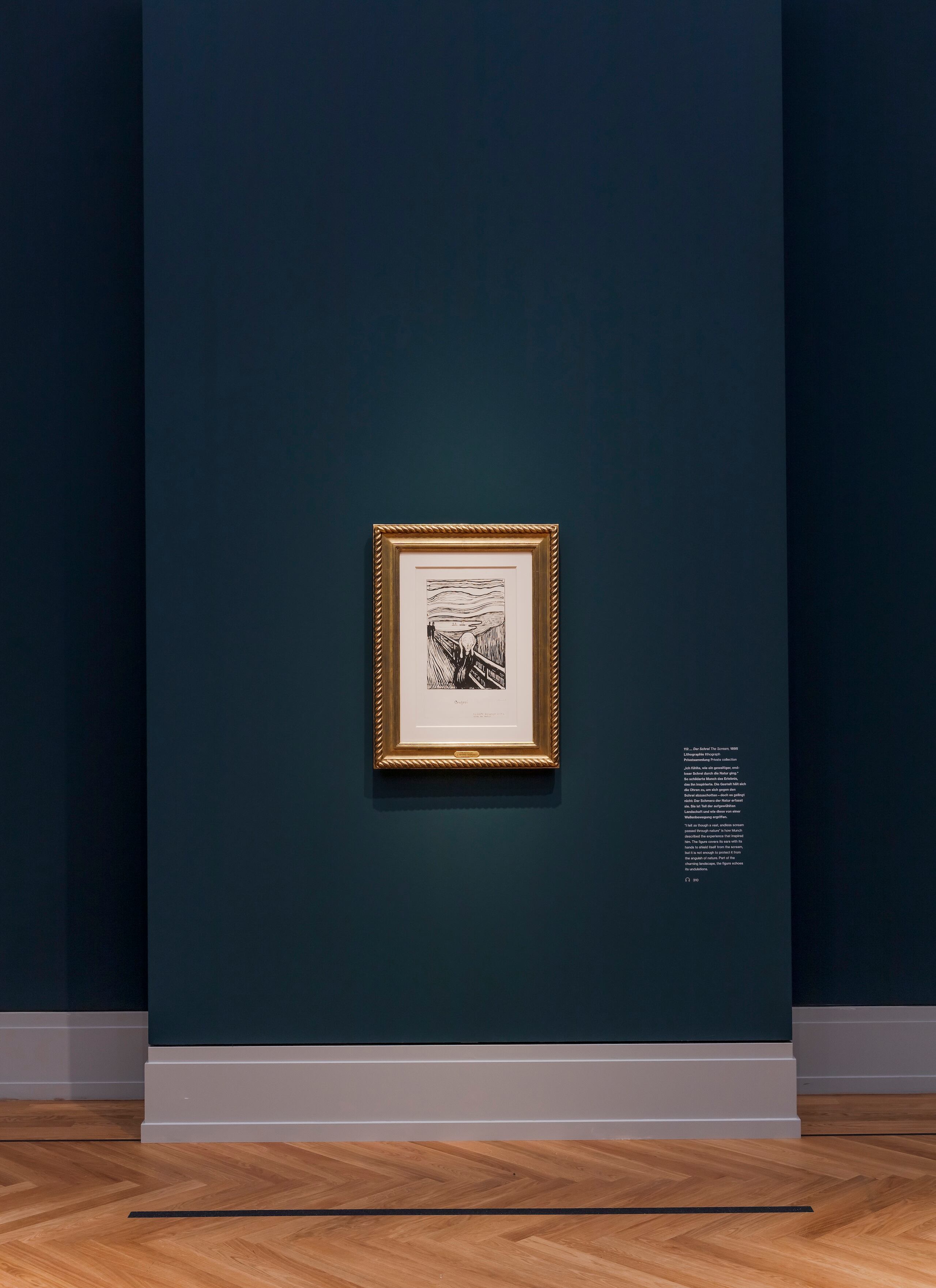 Sala del Museo Barberini donde se muestra la litografía de 'El grito' (1895), de Edvard Munch.