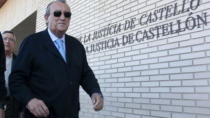 Carlos Fabra, en la Ciudad de la Justicia de Castell&oacute;n.