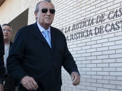 Carlos Fabra, en la Ciudad de la Justicia de Castell&oacute;n.