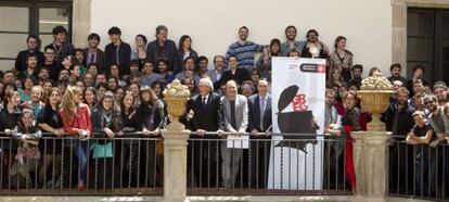Foto de familia del Grec 2013, esta mañana en la Virreina.