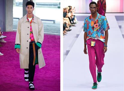 De izquierda a derecha, las colecciones de Primavera/Verano 2018 de Ami y Paul Smith