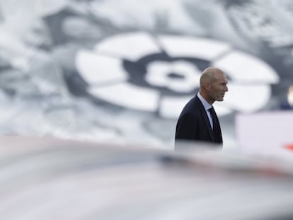 Zidane, durante el partido contra el Eibar.