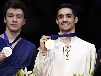 Fern&aacute;ndez, con la medalla de oro en el podio.