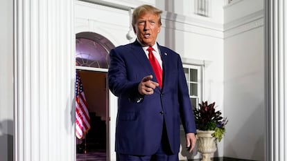 Donald Trump en el Trump National Golf Club en Bedminster, Nueva Jersey