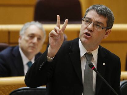 El ministro de Energ&iacute;a, Turismo y Agenda Digital, &Aacute;lvaro Nadal, en el pleno del Senado. EFE/Mariscal