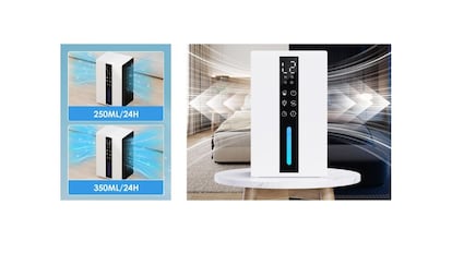 deshumidificador de bajo consumo con luces led ajustables