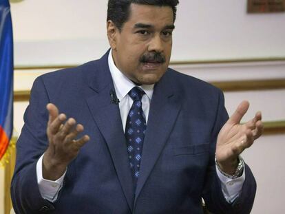 Nicolas Maduro fala à TV.