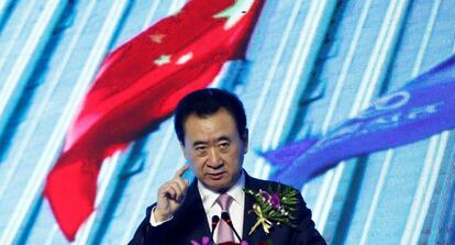 Wang Jianlin , en un discurso como presidente de Wanda.
